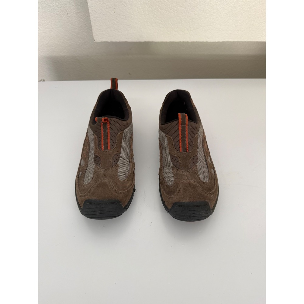 OZ Mens Slip On Hiking Trail Shoes Brown Suede Mesh Low Top Size 8